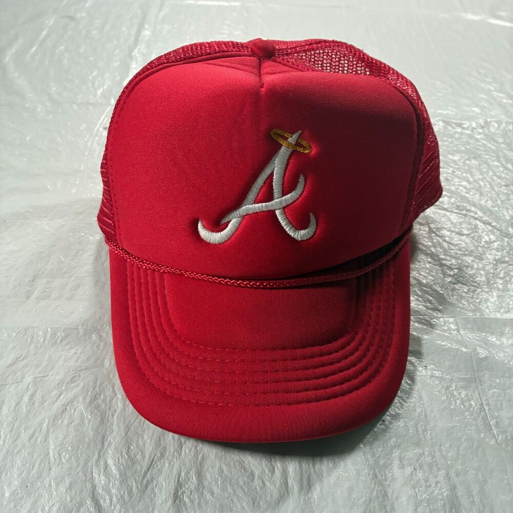 Atlanta Braves Nissun Trucker Cap Red Snapback